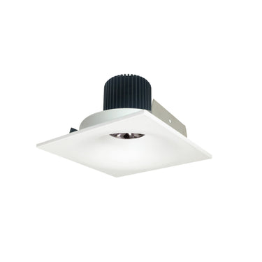 Nora Lighting 4" Iolite LED Square Bullnose, 10-Degree Optic, 950Lm / 12W, 4000K, Matte Powder White Finish