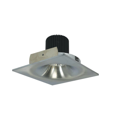 Nora Lighting 4" Iolite LED Square Bullnose, 800Lm / 14W, 5000K, Natural Metal Finish