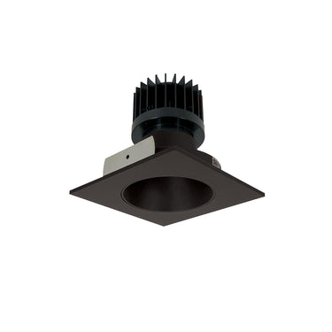 Nora Lighting 4" Iolite LED Square Reflector With Round Aperture, 1500Lm/2000Lm/2500Lm Varies By Housing, Comfort Dim, Bronze Reflector / Bronze Flange