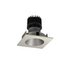 Nora Lighting 4" Iolite LED Square Reflector With Round Aperture, 1500Lm/2000Lm/2500Lm Varies By Housing, 2700K, Haze Reflector / White Flange