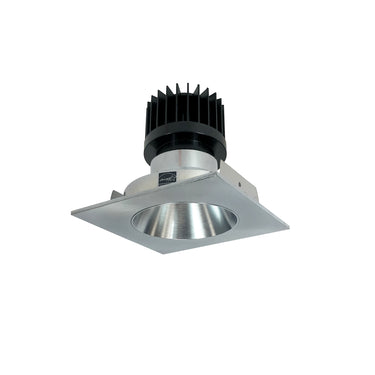 Nora Lighting 4" Iolite LED Square Reflector With Round Aperture, 1500Lm/2000Lm/2500Lm Varies By Housing, 2700K, Natural Metal Reflector / Natural Metal Flange