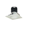 Nora Lighting 4" Iolite LED Square Reflector With Round Aperture, 1500Lm/2000Lm/2500Lm Varies By Housing, 4000K, White Reflector / White Flange