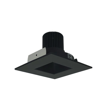 Nora Lighting 4" Iolite LED Square Reflector With Square Aperture, 10-Degree Optic, 850Lm / 12W, 2700K, Black Reflector / Black Flange