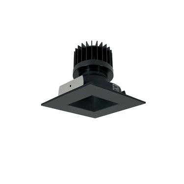 Nora Lighting 4" Iolite LED Square Reflector With Square Aperture, 1500Lm/2000Lm/2500Lm Varies By Housing, Comfort Dim, Black Reflector / Black Flange