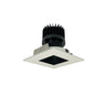 Nora Lighting 4" Iolite LED Square Reflector With Square Aperture, 1500Lm/2000Lm/2500Lm Varies By Housing, 2700K, Black Reflector / White Flange