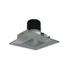 Nora Lighting 4" Iolite LED Square Reflector With Square Aperture, 10-Degree Optic, 850Lm / 12W, 3000K, Haze Reflector / Natural Metal Flange
