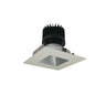 Nora Lighting 4" Iolite LED Square Reflector With Square Aperture, 1500Lm/2000Lm/2500Lm Varies By Housing, 4000K, Haze Reflector / White Flange