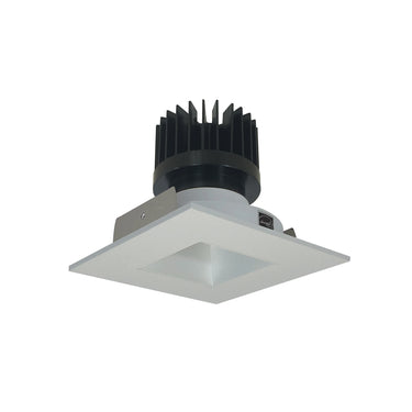 Nora Lighting 4" Iolite LED Square Reflector With Square Aperture, 1500Lm/2000Lm/2500Lm Varies By Housing, 2700K, White Reflector / White Flange