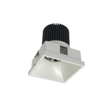 Nora Lighting 4" Iolite LED Square Trimless Downlight, 10-Degree Optic, 850Lm / 12W, 3500K, White Finish