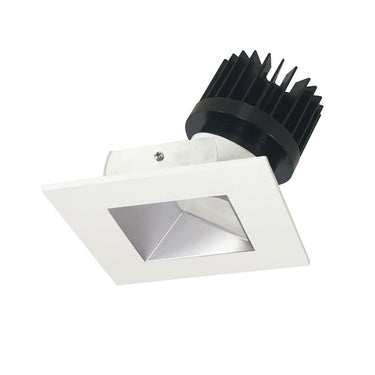Nora Lighting 4" Iolite LED Square Wall Wash, 1500Lm/2000Lm Varies By Housing, 2700K, Haze Reflector / Matte Powder White Flange