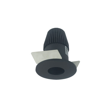 Nora Lighting 1" Iolite LED Bwf Round Pinhole, 600Lm, 3500K, Black Pinhole / Black Flange