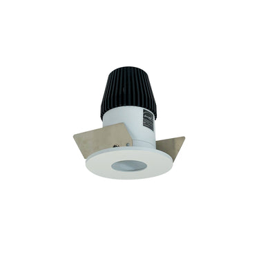 Nora Lighting 1" Iolite LED Bwf Round Pinhole, 600Lm, 3000K, Matte Powder White Pinhole / Matte Powder White Flange