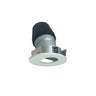 Nora Lighting 1" Iolite LED Bwf Round Adjustable Slot Aperture, 600Lm, 2700K, Haze Slot Aperture / Matte Powder White Flange