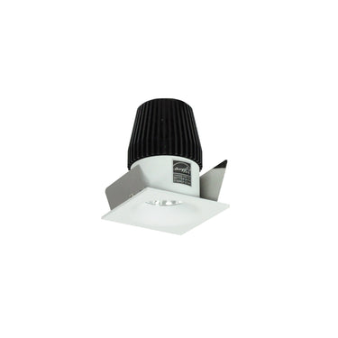 Nora Lighting 1" Iolite LED Ntf Square Bullnose, 600Lm, 4000K, Matte Powder White Reflector / Matte Powder White Flange