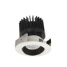 Nora Lighting 2" Iolite LED Round Adjustable Cone Reflector, 1500Lm/2000Lm/2500Lm Varies By Housing, 4000K, Black Reflector / White Flange