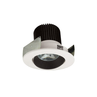 Nora Lighting 2" Iolite LED Round Adjustable Cone Reflector, 10-Degree Optic, 800Lm / 12W, 4000K, Black Reflector / White Flange