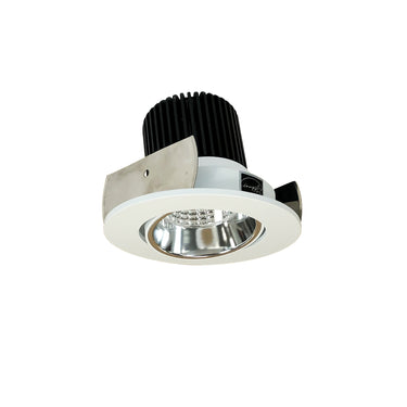 Nora Lighting 2" Iolite LED Round Adjustable Cone Reflector, 1000Lm / 14W, 3500K, Specular Clear Reflector / Matte Powder White Flange