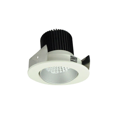 Nora Lighting 2" Iolite LED Round Adjustable Cone Reflector, 1000Lm / 14W, 2700K, Haze Reflector / White Flange
