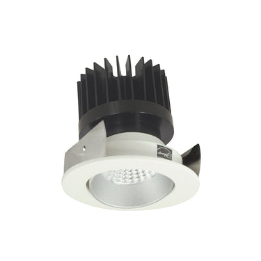 Nora Lighting 2" Iolite LED Round Adjustable Cone Reflector, 1500Lm/2000Lm/2500Lm Varies By Housing, 5000K, Haze Reflector / Matte Powder White Flange