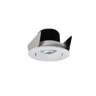 Nora Lighting 2" Iolite LED Round Adjustable Cone Reflector, 10-Degree Optic, 800Lm / 12W, 3500K, Matte Powder White Reflector / Matte Powder White Flange
