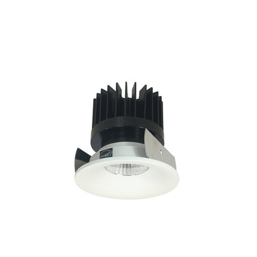 Nora Lighting 2" Iolite LED Round Bullnose, 1500Lm/2000Lm/2500Lm Varies By Housing, Comfort Dim, Matte Powder White Finish