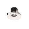 Nora Lighting 2" Iolite LED Round Bullnose, 10-Degree Optic, 850Lm / 12W, 4000K, White Finish