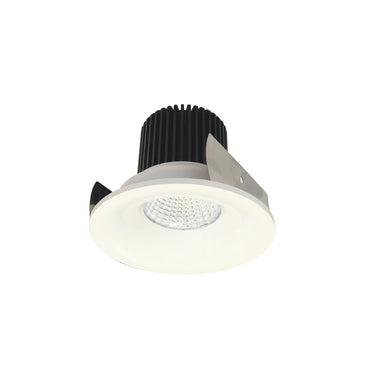 Nora Lighting 2" Iolite LED Round Bullnose, 1000Lm / 14W, 3500K, White Finish