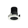 Nora Lighting 2" Iolite LED Round Reflector, 1000Lm / 14W, 5000K, Black Reflector / White Flange