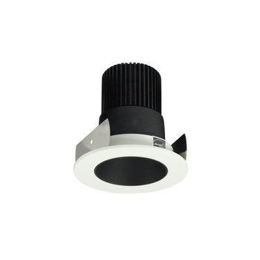 Nora Lighting 2" Iolite LED Round Reflector, 10-Degree Optic, 800Lm / 12W, 3000K, Black Reflector / White Flange