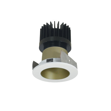 Nora Lighting 2" Iolite LED Round Reflector, 1500Lm/2000Lm/2500Lm Varies By Housing, 4000K, Champagne Haze Reflector / Matte Powder White Flange