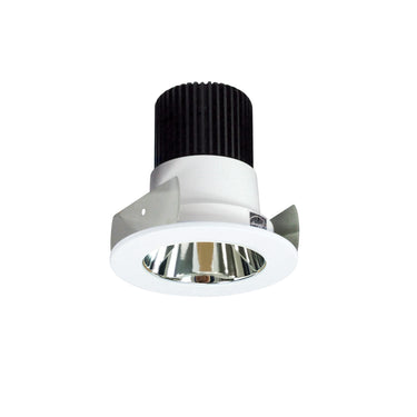 Nora Lighting 2" Iolite LED Round Reflector, 1000Lm / 14W, 5000K, Specular Clear Reflector / Matte Powder White Flange