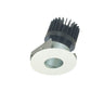 Nora Lighting 2" Iolite LED Round Adjustable Pinhole, 1500Lm/2000Lm/2500Lm Varies By Housing, 2700K, Haze Pinhole / Matte Powder White Flange