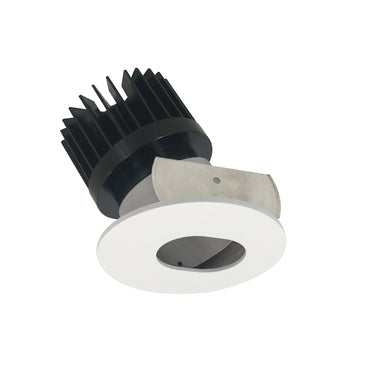 Nora Lighting 2" Iolite LED Round Adjustable Slot Aperture, 1500Lm/2000Lm/2500Lm Varies By Housing, Comfort Dim, Matte Powder White Slot Aperture / Matte Powder White Flange