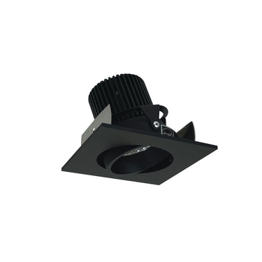 Nora Lighting 2" Iolite LED Square Adjustable Cone Reflector, 1000Lm / 14W, 3500K, Black Reflector / Black Flange