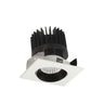 Nora Lighting 2" Iolite LED Square Adjustable Cone Reflector, 1500Lm/2000Lm/2500Lm Varies By Housing, 3000K, Black Reflector / White Flange