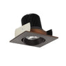 Nora Lighting 2" Iolite LED Square Adjustable Cone Reflector, 10-Degree Optic, 800Lm / 12W, 3500K, Bronze Reflector / Bronze Flange