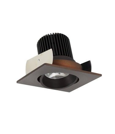 Nora Lighting 2" Iolite LED Square Adjustable Cone Reflector, 10-Degree Optic, 800Lm / 12W, 3500K, Bronze Reflector / Bronze Flange