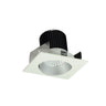 Nora Lighting 2" Iolite LED Square Adjustable Cone Reflector, 1000Lm / 14W, 4000K, Haze Reflector / White Flange