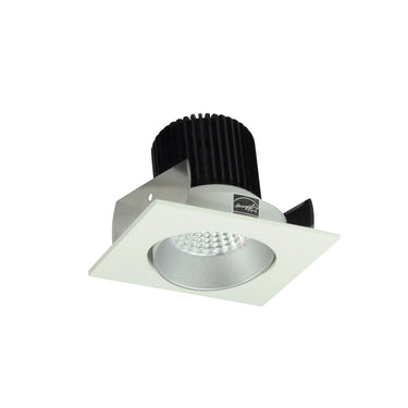 Nora Lighting 2" Iolite LED Square Adjustable Cone Reflector, 1000Lm / 14W, 3000K, Haze Reflector / White Flange