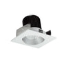 Nora Lighting 2" Iolite LED Square Adjustable Cone Reflector, 1000Lm / 14W, 3000K, Haze Reflector / Matte Powder White Flange