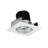 Nora Lighting 2" Iolite LED Square Adjustable Cone Reflector, 10-Degree Optic, 800Lm / 12W, 2700K, Haze Reflector / Matte Powder White Flange
