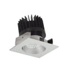 Nora Lighting 2" Iolite LED Square Adjustable Cone Reflector, 1500Lm/2000Lm/2500Lm Varies By Housing, 4000K, Haze Reflector / White Flange