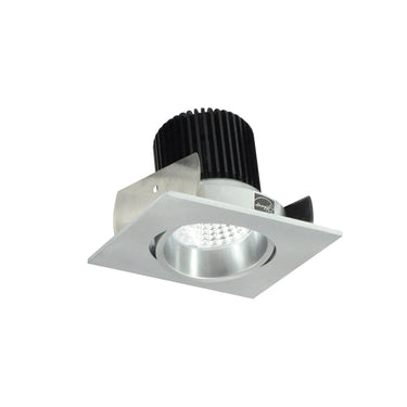 Nora Lighting 2" Iolite LED Square Adjustable Cone Reflector, 1000Lm / 14W, 2700K, Natural Metal Reflector / Natural Metal Flange