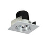 Nora Lighting 2" Iolite LED Square Adjustable Cone Reflector, 10-Degree Optic, 800Lm / 12W, 3500K, Natural Metal Reflector / Natural Metal Flange