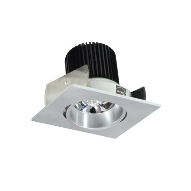 Nora Lighting 2" Iolite LED Square Adjustable Cone Reflector, 10-Degree Optic, 800Lm / 12W, 3500K, Natural Metal Reflector / Natural Metal Flange