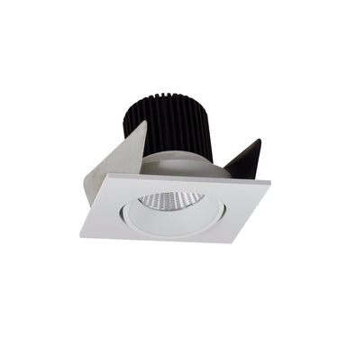 Nora Lighting 2" Iolite LED Square Adjustable Cone Reflector, 1000Lm / 14W, 2700K, White Reflector / White Flange