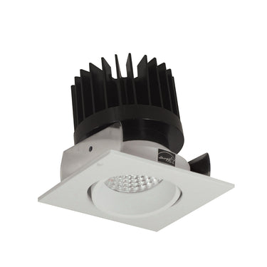 Nora Lighting 2" Iolite LED Square Adjustable Cone Reflector, 1500Lm/2000Lm/2500Lm Varies By Housing, 2700K, White Reflector / White Flange