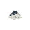 Nora Lighting 2" Iolite LED Square Adjustable Gimbal, 1000Lm / 14W, 2700K, Matte Powder White Finish