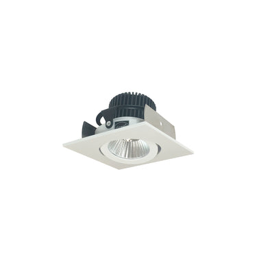 Nora Lighting 2" Iolite LED Square Adjustable Gimbal, 1000Lm / 14W, 4000K, Matte Powder White Finish