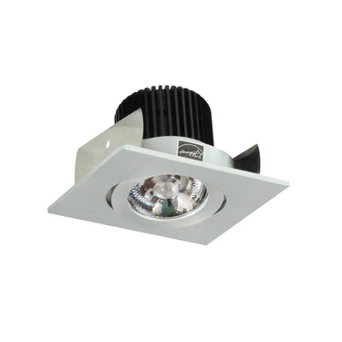 Nora Lighting 2" Iolite LED Square Adjustable Gimbal, 10-Degree Optic, 850Lm / 12W, 3500K, Natural Metal Finish